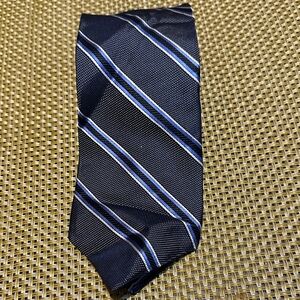 Daniel Cremieux Black and Blue Striped Tie